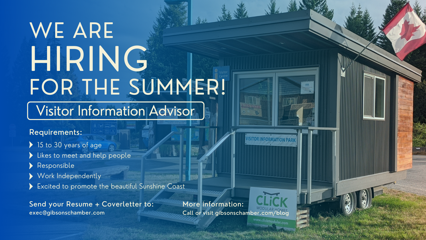 gibsons chamber hiring for the summer